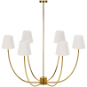 Buy Gold Ceiling Chandelier with 6 Shades - Derny Gold 61335 home delivery