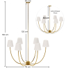 Buy Gold Ceiling Chandelier with 6 Shades - Derny Gold 61335 - prices