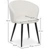 Buy Upholstered Dining Chair in Bouclé - Vurel White 61300 - in the EU