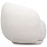 Buy Upholstered Armchair in Bouclé Fabric - Curved Design - Wendry White 61302 in the Europe