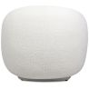 Buy Upholstered Armchair in Bouclé Fabric - Curved Design - Wendry White 61302 home delivery