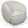 Buy Upholstered Armchair in Bouclé Fabric - Curved Design - Wendry White 61302 - in the EU