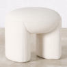 Buy Ottoman Upholstered in Bouclé Fabric - Loriel White 61303 - in the EU