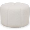 Buy Round Ottoman Upholstered in Bouclé Fabric - Debri White 61306 - prices