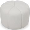 Buy Round Ottoman Upholstered in Bouclé Fabric - Debri White 61306 in the Europe