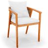 Buy Outdoor Teak Wood Chair with Cushions - Aran Natural 61322 - prices