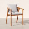 Buy Outdoor Teak Wood Chair with Cushions - Aran Natural 61322 at MyFaktory