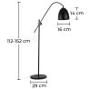 Buy Floor Lamp BI 3 - Chrome Steel Black 16329 - in the EU
