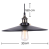 Buy Edison 162 Pendant Lamp – Aluminum Black 50860 at MyFaktory