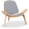 Buy Designer armchair - Scandinavian armchair - Fabric upholstery - Luna Light grey 16773 - prices