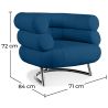 Buy Designer armchair - Faux leather upholstery - Biven Black 16500 in the Europe