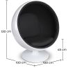 Buy Ballon Chair - Fabric Black 16498 home delivery