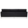 Buy Design Sofa Kanel  (3 seats) - Premium Leather Black 13247 at MyFaktory
