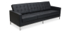 Buy Design Sofa Kanel  (3 seats) - Premium Leather Black 13247 at MyFaktory