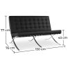 Buy City Sofa (2 seats) - Premium Leather Black 13263 home delivery