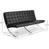 Buy City Sofa (3 seats) - Premium Leather Black 13266 - in the EU