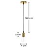 Buy Design hanging lamp - Edison Style Gold 58545 in the Europe