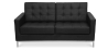 Buy Design Sofa Kanel (2 seats) - Premium Leather Black 13243 - in the EU