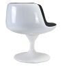 Buy Lounge Chair - White Design Chair - Fabric Upholstery - Brandy Black 13158 at MyFaktory