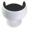Buy Lounge Chair - White Design Chair - Fabric Upholstery - Brandy Black 13158 home delivery