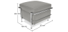 Buy SQUAR Footrest (Ottoman) - Faux Leather Grey 13418 home delivery