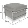 Buy SQUAR Footrest (Ottoman) - Faux Leather Grey 13418 home delivery