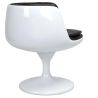 Buy Lounge Chair - White Designer Chair - Upholstered in Leather - Brandy Black 13159 at MyFaktory
