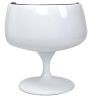 Buy Lounge Chair - White Designer Chair - Upholstered in Leather - Brandy Black 13159 in the Europe