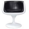Buy Lounge Chair - White Designer Chair - Upholstered in Leather - Brandy Black 13159 - in the EU