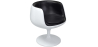 Buy Lounge Chair - White Designer Chair - Upholstered in Leather - Brandy Black 13159 - in the EU