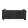 Buy Design Sofa Lukus (2 seats) - Premium Leather Black 13253 in the Europe
