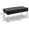 Buy Kanel Bench (2 seats) - Faux Leather Black 13213 in the Europe