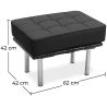 Buy City Bench (1 seat) - Premium Leather Black 15425 in the Europe