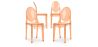 Buy X4 Dining chair Victoire Design Transparent Orange transparent 16459 with a guarantee