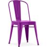 Buy Bistrot Metalix style chair square Seat - New edition - Metal Mauve 59687 in the Europe