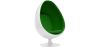 Buy Armchair Ele Chair - White Exterior - Fabric Green 13192 at MyFaktory