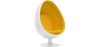 Buy Armchair Ele Chair - White Exterior - Fabric Yellow 13192 with a guarantee