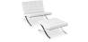 Buy City Armchair with Matching Ottoman - Faux Leather White 13183 - prices