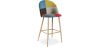 Buy Patchwork Upholstered Stool - Scandinavian Style - Bennett Multicolour 59944 - in the EU
