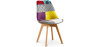 Buy Dining Chair Brielle Upholstered Scandi Design Wooden Legs Premium New Edition - Patchwork Jay Multicolour 59972 - in the EU