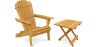 Buy Garden Chair + Table Adirondack Wood Outdoor Furniture Set - Anela Natural wood 60008 - in the EU