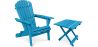 Buy Garden Chair + Table Adirondack Wood Outdoor Furniture Set - Anela Turquoise 60008 in the Europe