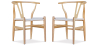 Buy X2 Dining Chair Scandinavian Design Wooden Cord Seat - Wish Natural wood 60062 - prices