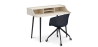 Buy Office Desk Table Wooden Design Scandinavian Style Eldrid + Design Office Chair with Wheels Black 60066 - in the EU