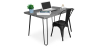Buy Grey Hairpin 120x90 Desk Table + Bistrot Metalix Chair Black 60069 - in the EU