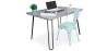 Buy Grey Hairpin 120x90 Desk Table + Bistrot Metalix Chair Pale green 60069 at MyFaktory