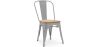 Buy Dining Chair Bistrot Metalix Industrial Metal and Light Wood - New Edition Light grey 60123 - in the EU