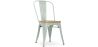 Buy Dining Chair Bistrot Metalix Industrial Metal and Light Wood - New Edition Pale Green 60123 in the Europe