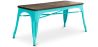 Buy Bench Bistrot Metalix Industrial Metal and Dark Wood - New Edition Pastel green 60132 at MyFaktory