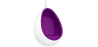 Buy Suspension Ele Chair Style - White Exterior - Fabric Mauve 16504 in the Europe